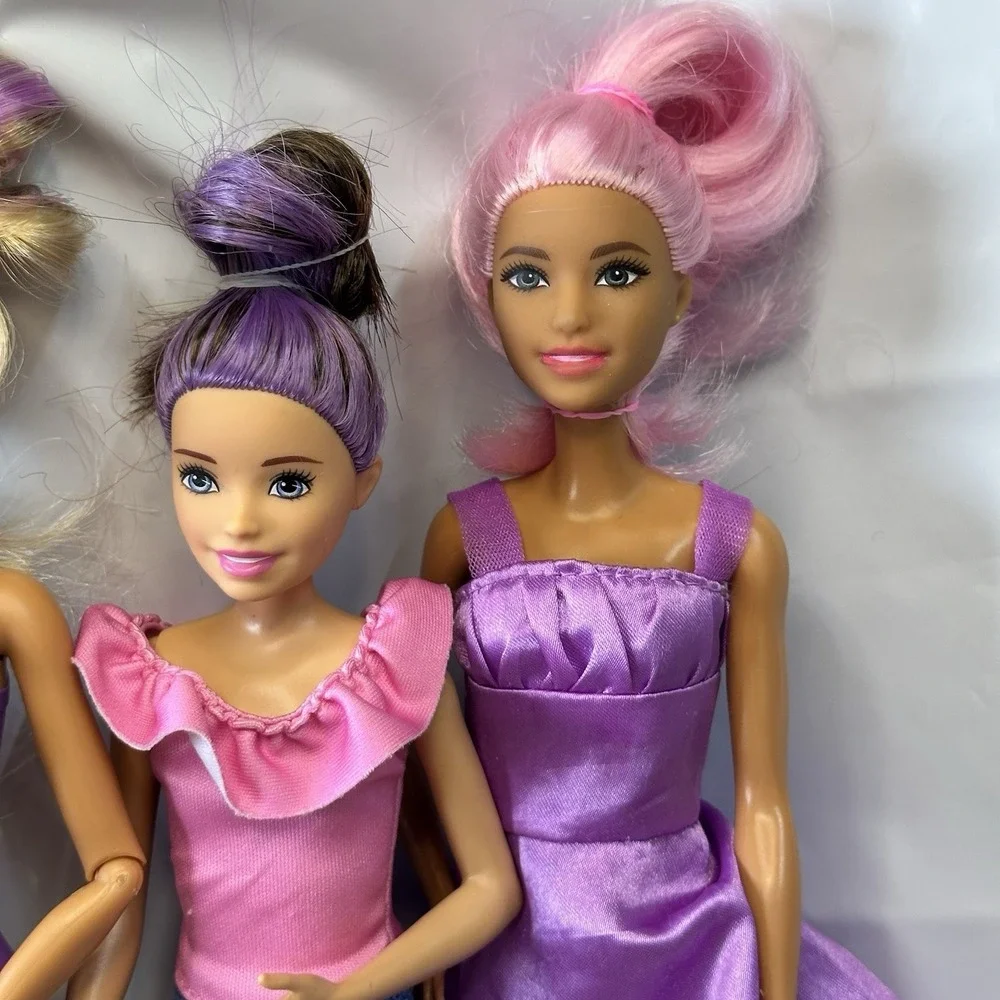 Mattel Fashion Barbie Dolls Lot of 4 2015-2018 Pink And Purple Prosthetic Leg‎
